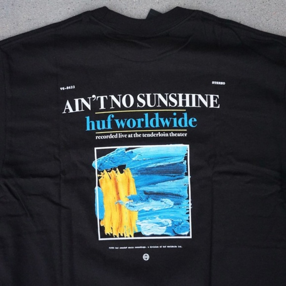 Huf Worldwide Skateboard T-Shirt Tee‎ Black Medium